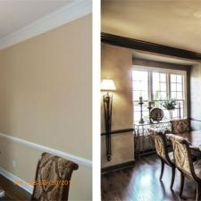 Before and After Lusterstone wall bronze metallic trim and ceiling color makeover best